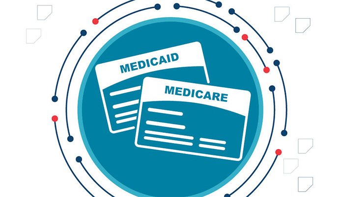 Medicaid card + Medicare card